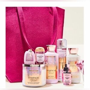 NEW Bath & Body Works Champagne Toast 9-Piece Gift Set with Tote Bag